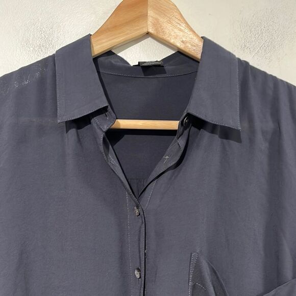 ⚡️Club Monaco 100% rayon roll up sleeve tunic shirt - size XS - Picture 6 of 12